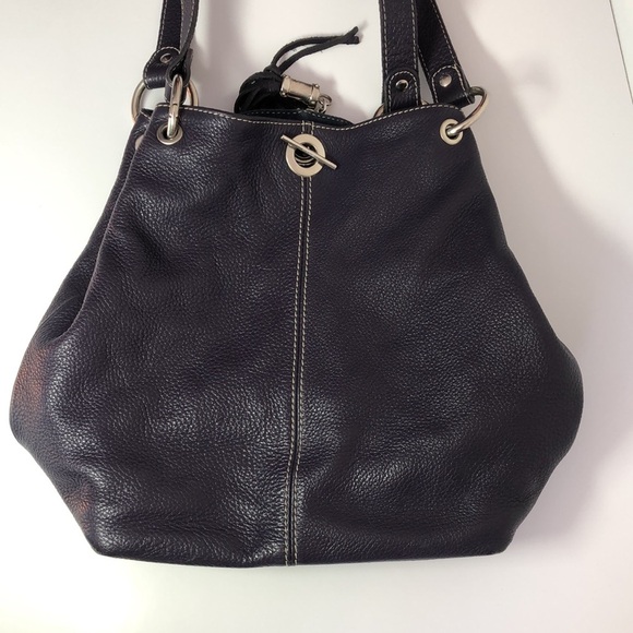 Marco Leather Factory Shoulder Bag Womens Purple Boho Purse - Picture 5 of 10